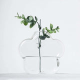 3 Pack | Flower Shaped Glass Wall Vase | Hanging Glass Terrarium | Indoor Wall Planters