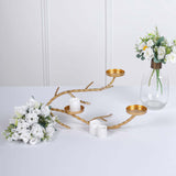 2ft Gold Manzanita Tree Branch Candelabra Metal Twig Branch Candle Holder Stand