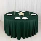 120inch Hunter Emerald Green Premium Scuba Wrinkle Free Round Tablecloth