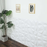 12 Pack | 20inch x 20inch Matte White 3D Texture PVC Diamond Design Wall Tiles