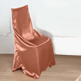 Terracotta (Rust) Satin Self-Tie Universal Chair Cover