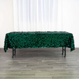 60"x102" Hunter Emerald Green Big Payette Sequin Rectangle Tablecloth