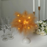 15inch LED Natural Feather Table Lamp Wedding Centerpiece