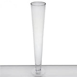 4 Pack | 28" Clear Heavy Duty Trumpet Glass Vase