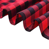 Buffalo Plaid Table Runner | Black / Red | Gingham Polyester Checkered Table Runner