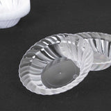 10 Pack Clear Flared Disposable Small Fruit Bowls, 5oz Hard Plastic Ice Cream Yogurt Bowls