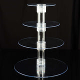 4-Tier Clear Round Acrylic Cupcake Tower Stand, Heavy Duty Cake Stand Dessert Display