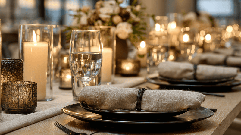 Corporate Dinner Fall Tablescapes