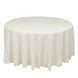 120inch Ivory Cotton Blend Round Tablecloth Seamless for 5 Foot Table