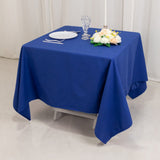 70"x70" Royal Blue Cotton Blend Square Tablecloth