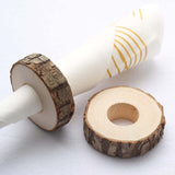 4 Pack | 3inch Rustic Natural Birch Wood Farmhouse Napkin Rings