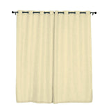 2 Pack | Handmade Ivory Faux Linen Curtains 52x84inch Curtain Panels With Chrome Grommets