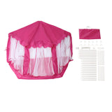 Pink Princess Castle Play House Tent with Star LED Garlands & Carry Bag