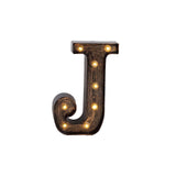 Antique Black Industrial Style LED Marquee Alphabet Letter Sign, 9inch Light Up Letter#whtbkgd