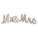 White Rustic Wooden Mr & Mrs Wedding Table Display Signs, Rustic Glam Freestanding