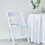 White Resin Folding Chair With Vinyl Padded Seat For Weddings