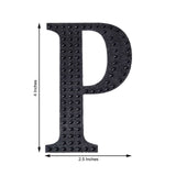 4inch Black Decorative Rhinestone Alphabet Letter Stickers DIY Crafts - P