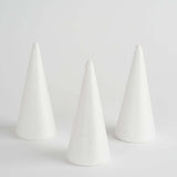 24 Pack | 6inch White Styrofoam Cone, Foam Cone For DIY Crafts