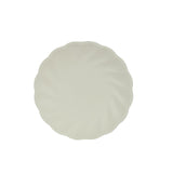 20 Pack Biodegradable Salad Plates in Cream – 7inch Swirl Scalloped Pastel Color Composable#whtbkgd