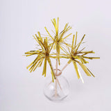 100 Pack Gold Firework Frills Cake Toppers, Cupcake Decoration Picks, Bamboo Cocktail Sticks