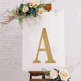 8inch Gold Decorative Rhinestone Alphabet Letter Stickers DIY Crafts - A