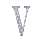 6 inch Silver Decorative Rhinestone Alphabet Letter Stickers DIY Crafts - V#whtbkgd