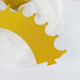 25 Pack Gold Dust Free Glitter Crown Paper Cupcake Wrappers, Muffin Paper Cup Liners