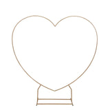 7ft Heavy Duty Gold Metal Heart Shape Photo Backdrop Stand, Wedding Arch#whtbkgd