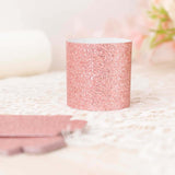 50 Pack Rose Gold Glitter Paper Napkin Holders, 1.5inch Disposable Napkin Rings