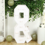 4ft White Large Marquee Light Up Number & Mosaic Balloon Frame Pre-Cut Foam Board 10 Warm White