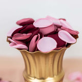 400 Pack | Matte Dusty Rose Mix Life-Like Flower Petals, Silk Rose Petal Round Table Confetti