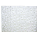 12 Pack | 20inch x 20inch Matte White 3D Texture PVC Diamond Design Wall Tiles