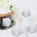 25 Pack | 3x4inch DIY Silver Glittered Geometric Wedding Favor Gift Box