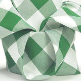 5 Pack | Green/White Buffalo Plaid Cloth Dinner Napkins, Gingham Style | 15x15Inch