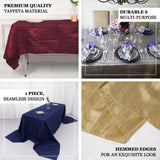 90x156inch Purple Accordion Crinkle Taffeta Rectangular Tablecloth