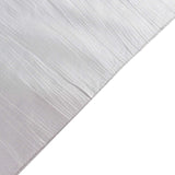 72x72Inch Silver Accordion Crinkle Taffeta Table Overlay, Square Tablecloth Topper