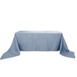 90x156Inch Dusty Blue Accordion Crinkle Taffeta Rectangular Tablecloth