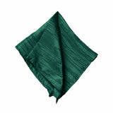 5 Pack | Hunter Emerald Green Accordion Crinkle Taffeta Dinner Napkins | 20x20Inch