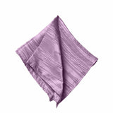 5 Pack | Violet Amethyst Accordion Crinkle Taffeta Dinner Napkins | 20x20Inch