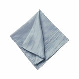 5 Pack | Dusty Blue Accordion Crinkle Taffeta Dinner Napkins | 20x20Inch