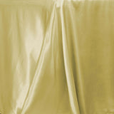 90x132Inch Champagne Satin Seamless Rectangular Tablecloth