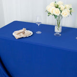 90x156inch Royal Blue 220 GSM Seamless Premium Polyester Rectangular Tablecloth