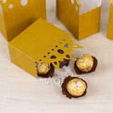 20 Pack Gold Glitter Princess Crown Candy Treat Boxes, Paper Favor Party Decoration - 3.5x2x5inch