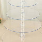 6-Tier Clear Round Acrylic Cupcake Tower Stand, Heavy Duty Cake Stand Dessert Display Film Sheet