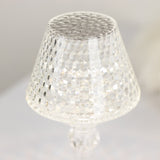 10" LED Acrylic Crystal Cup Shape Touch Control Lampshade Table Lamp, Color Changing Cordless