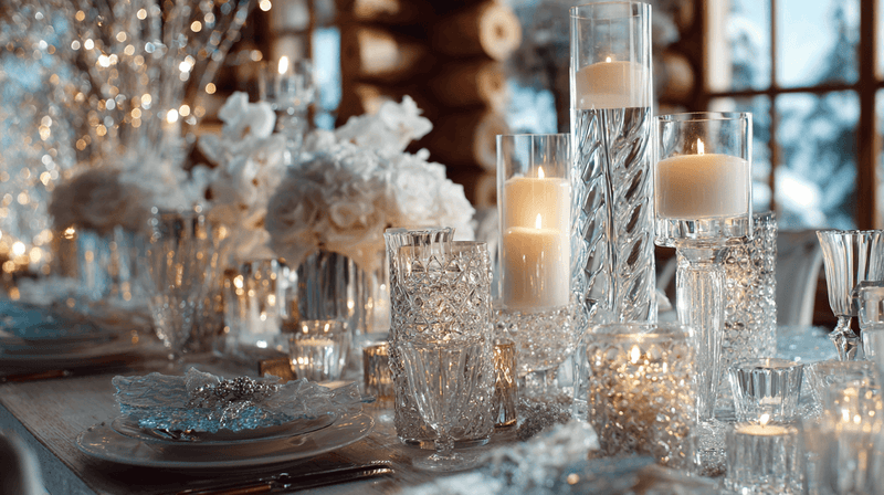 Crystal-Inspired Winter Wedding Decoration