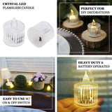 12 Pack | 2inch Warm White Column Design Flameless LED Tealight Candles