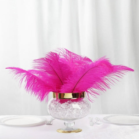 fushia ostrich feathers