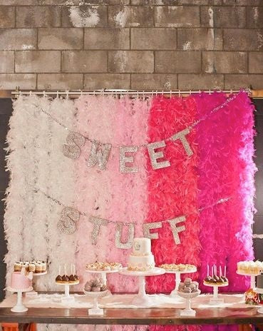 Feather boa backdrop