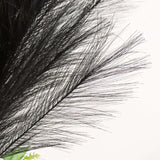 3 Stems | 44inch Black Artificial Pampas Grass Plant Sprays, Faux Branches Vase Flower Arrangement